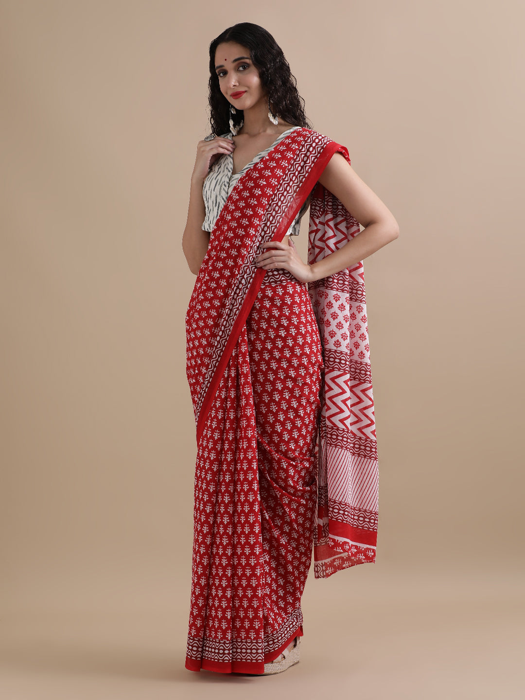 Mulmul Cotton Printed Saree