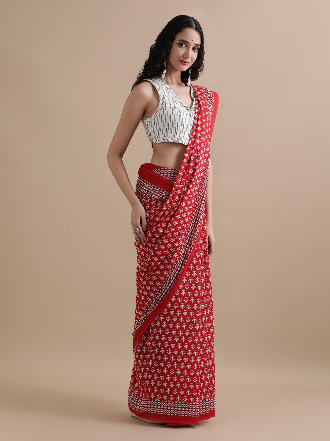 Mulmul Cotton Printed Saree