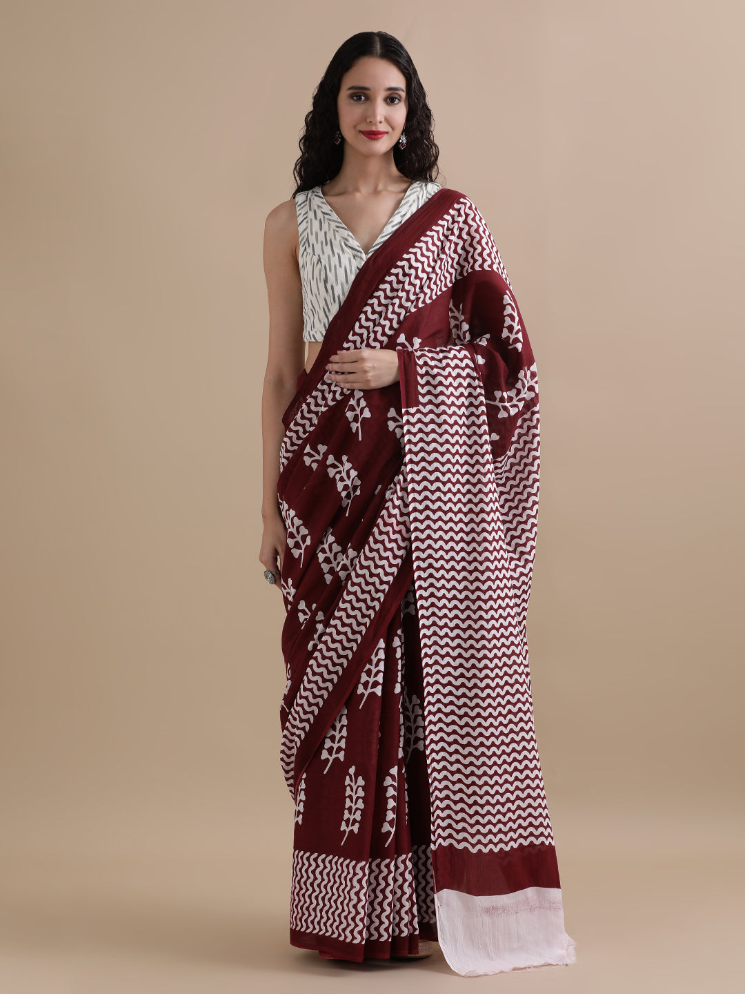 Mulmul Cotton Printed Saree