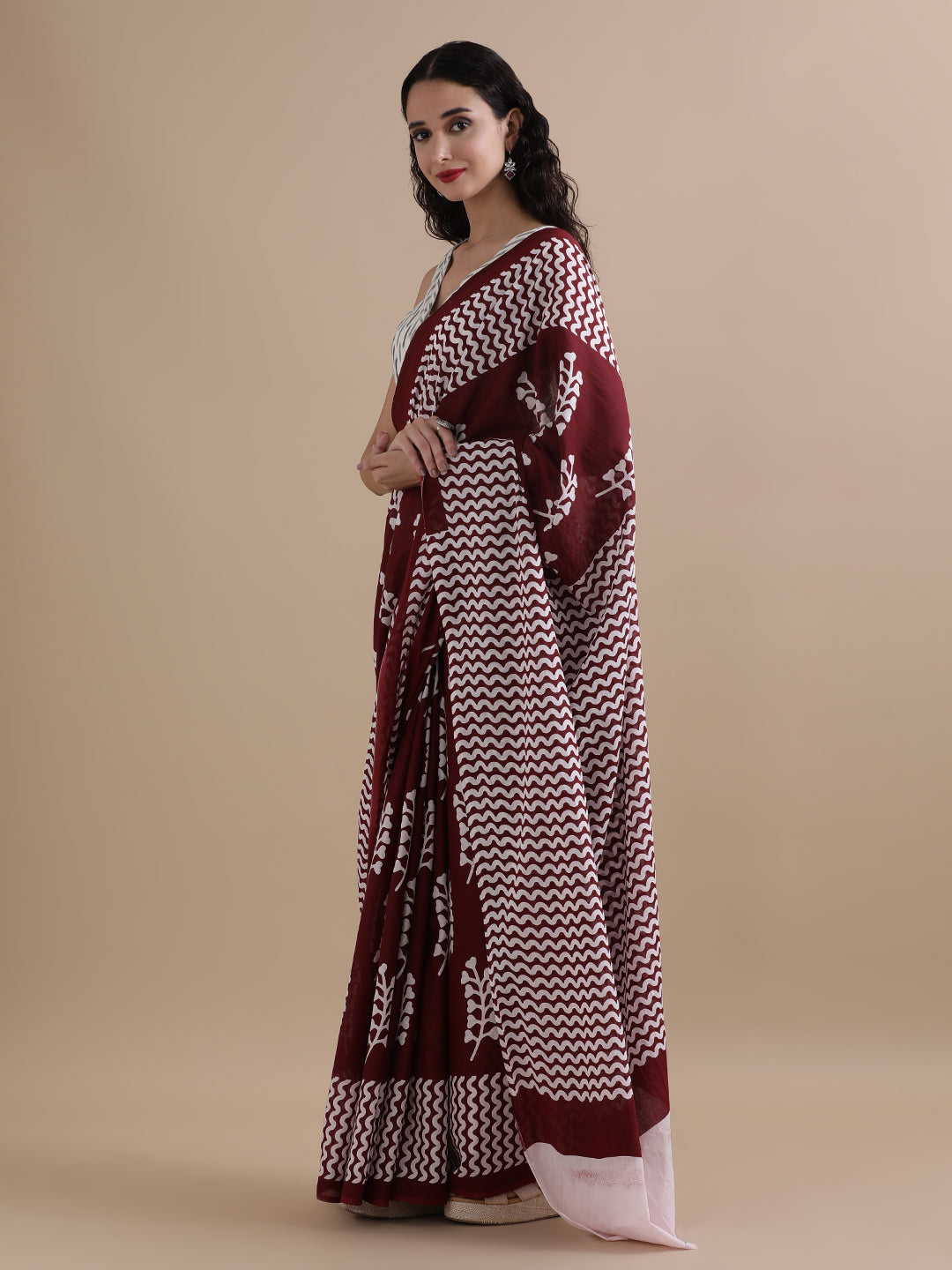 Mulmul Cotton Printed Saree