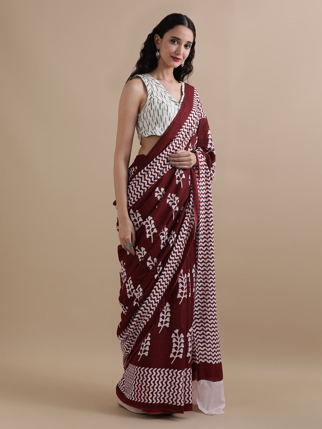 Mulmul Cotton Printed Saree