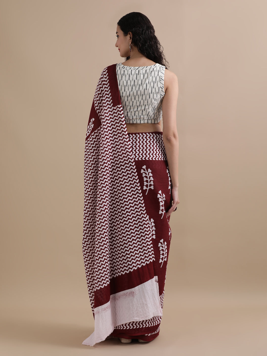 Mulmul Cotton Printed Saree