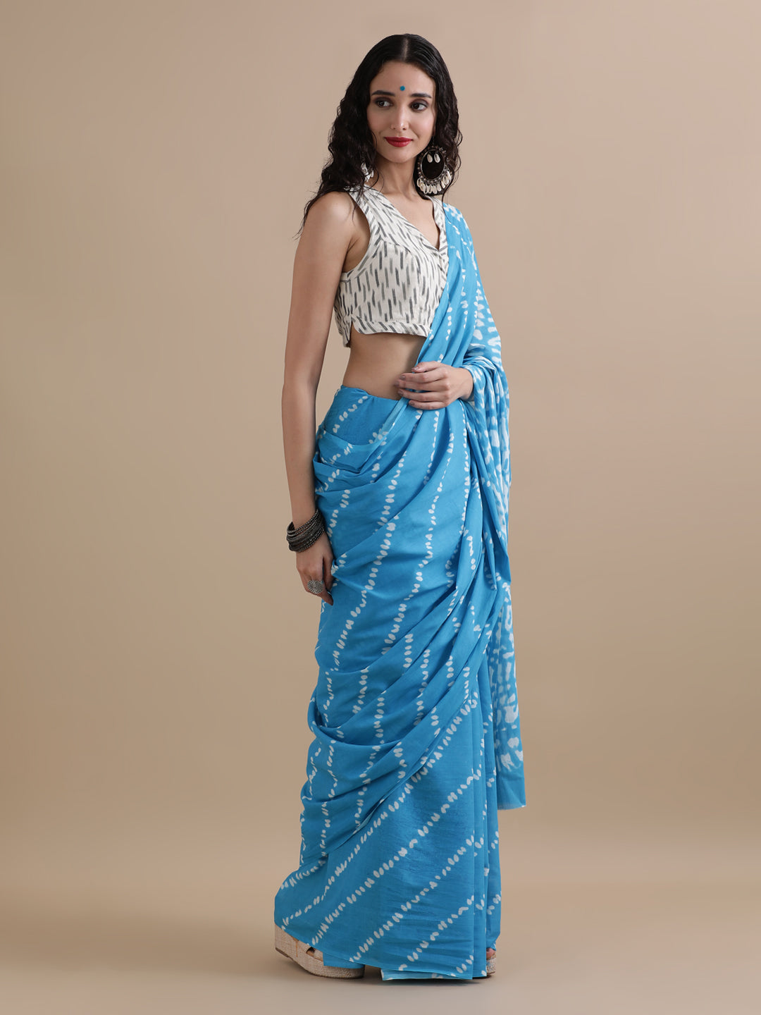 Mulmul Cotton Printed Saree