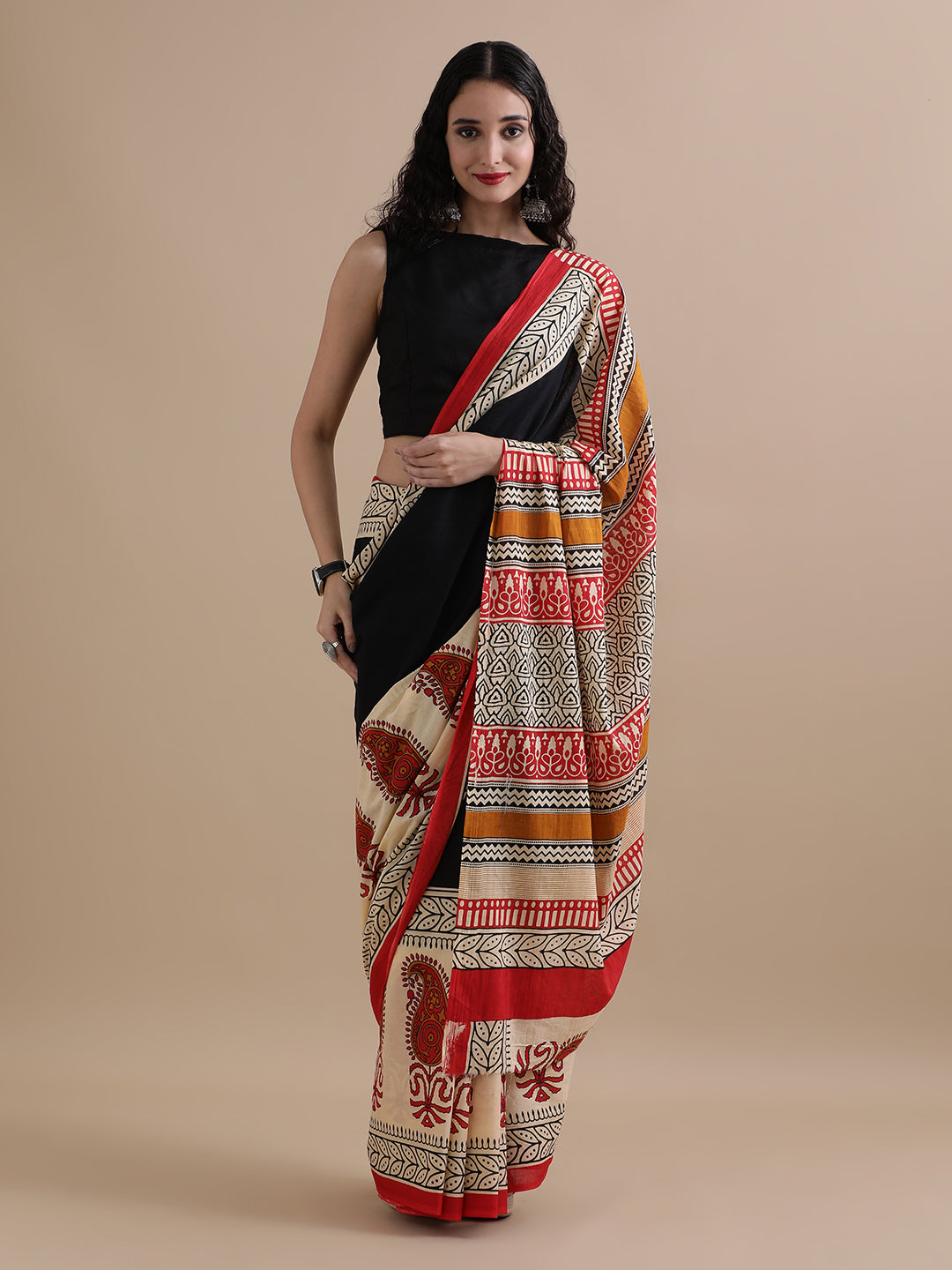 Mulmul Cotton Printed Saree