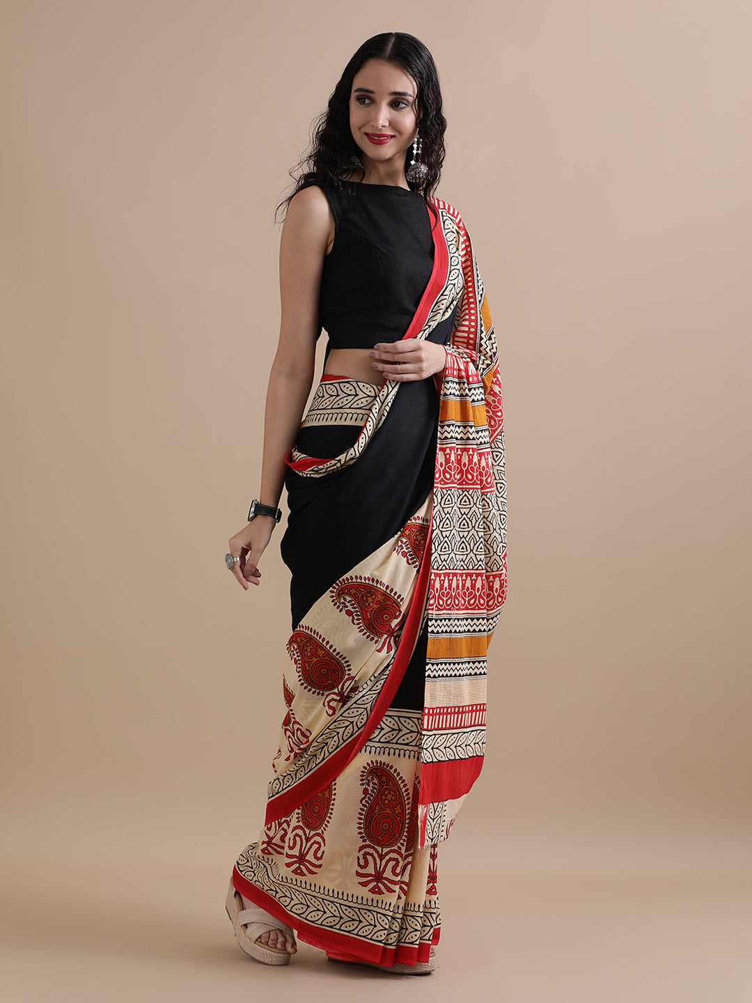 Mulmul Cotton Printed Saree