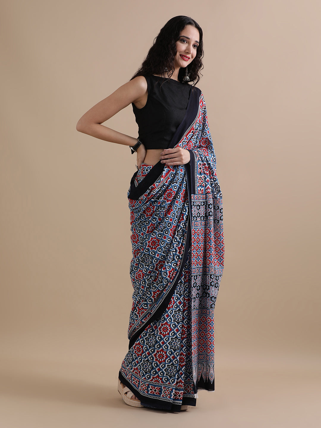 Mulmul Cotton Printed Saree