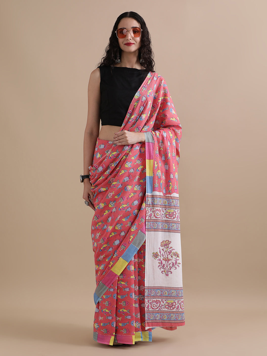 Mulmul Cotton Printed Saree