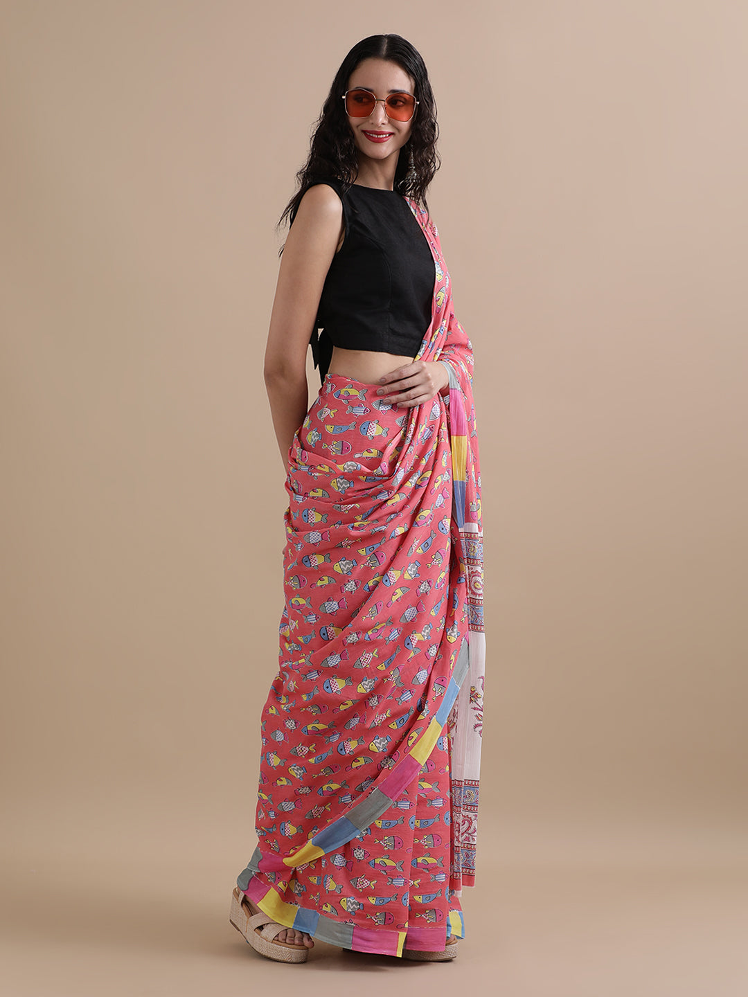 Mulmul Cotton Printed Saree