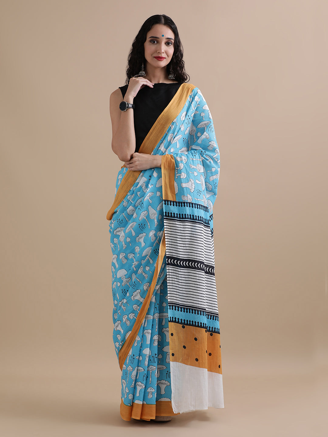 Mulmul Cotton Printed Saree