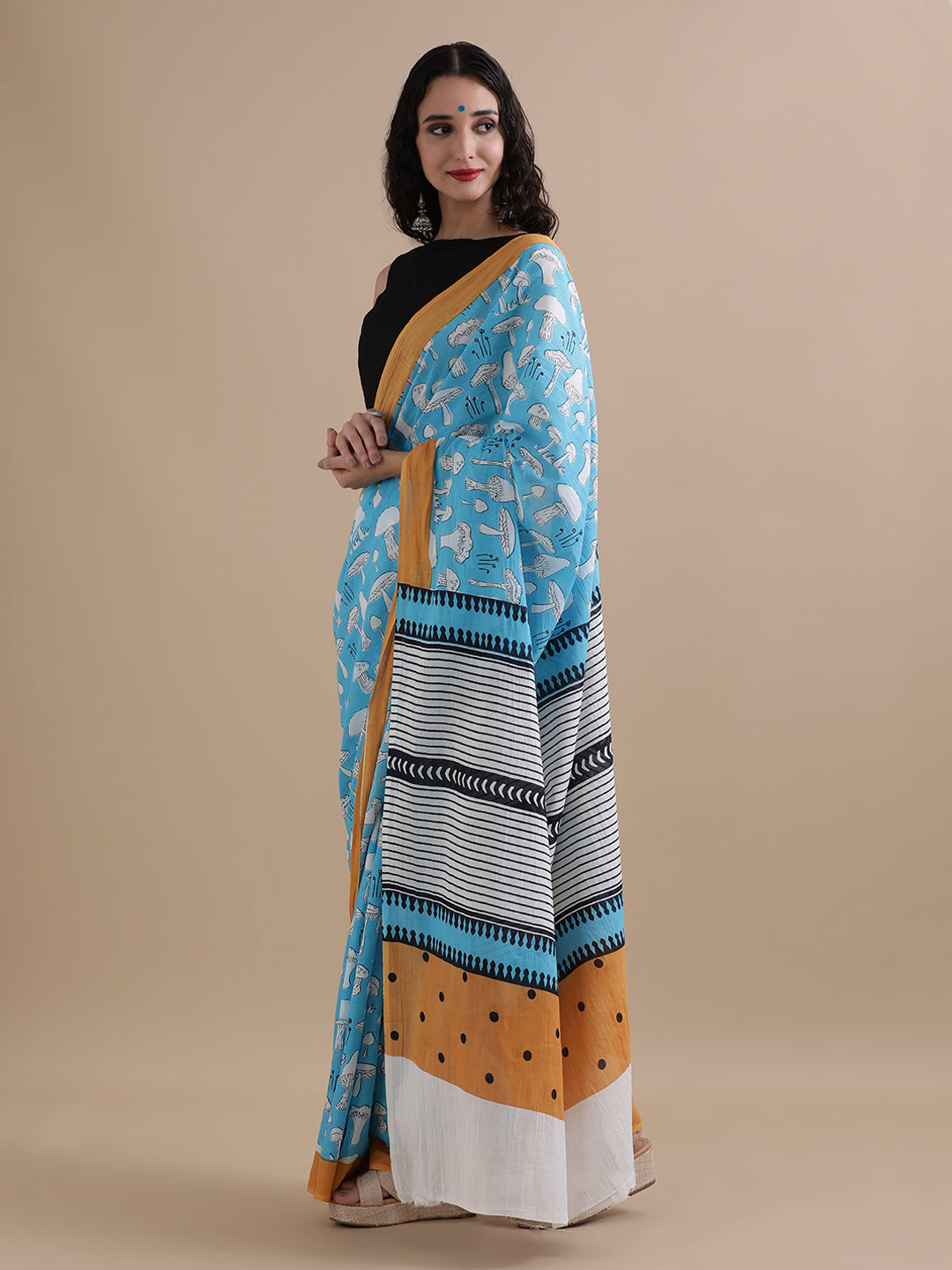 Mulmul Cotton Printed Saree