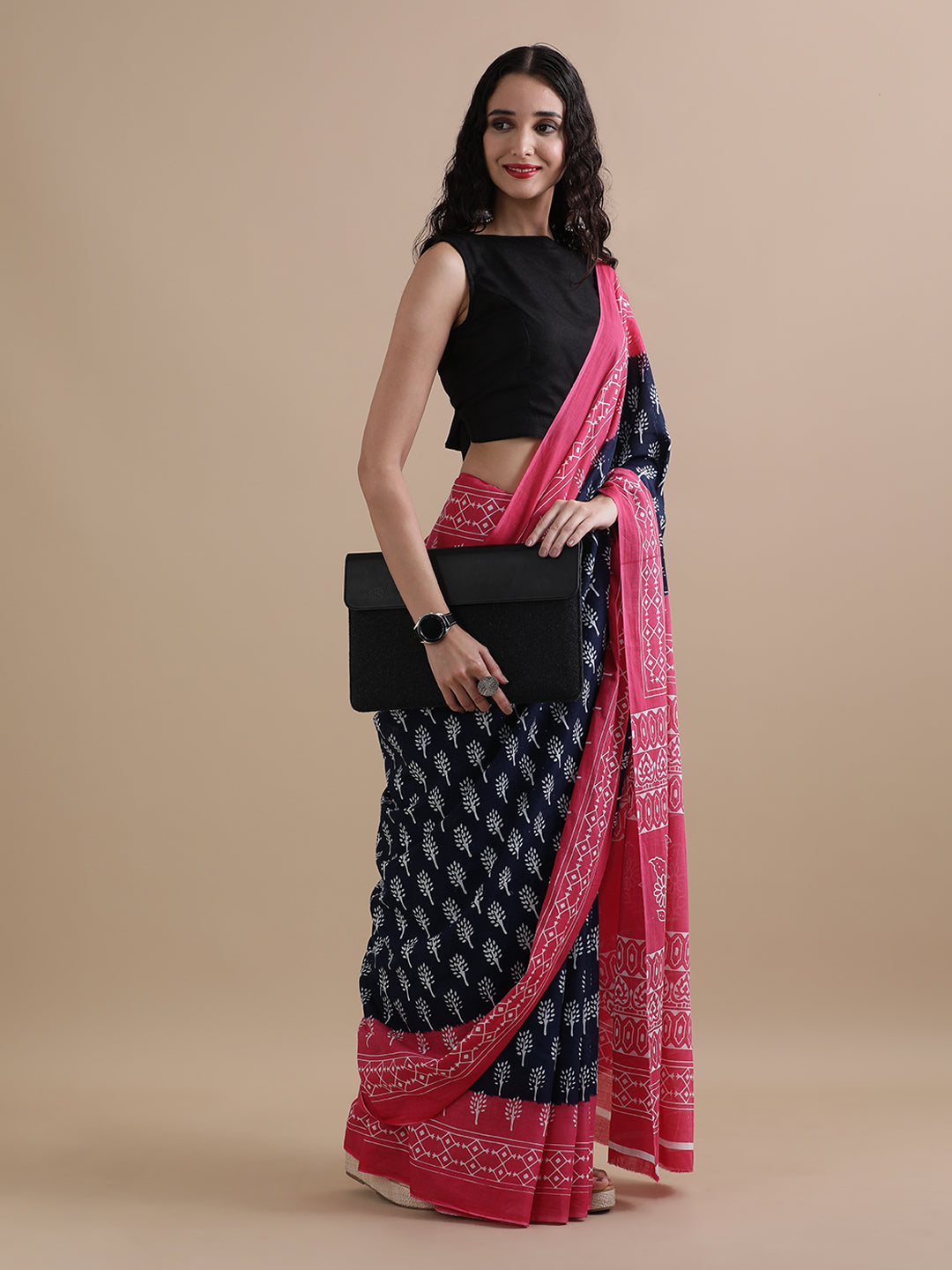 Mulmul Cotton Printed Saree