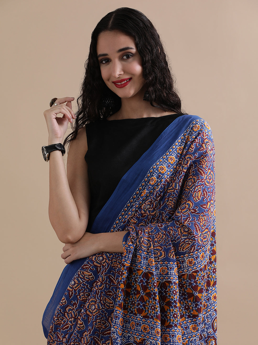 Mulmul Cotton Printed Saree