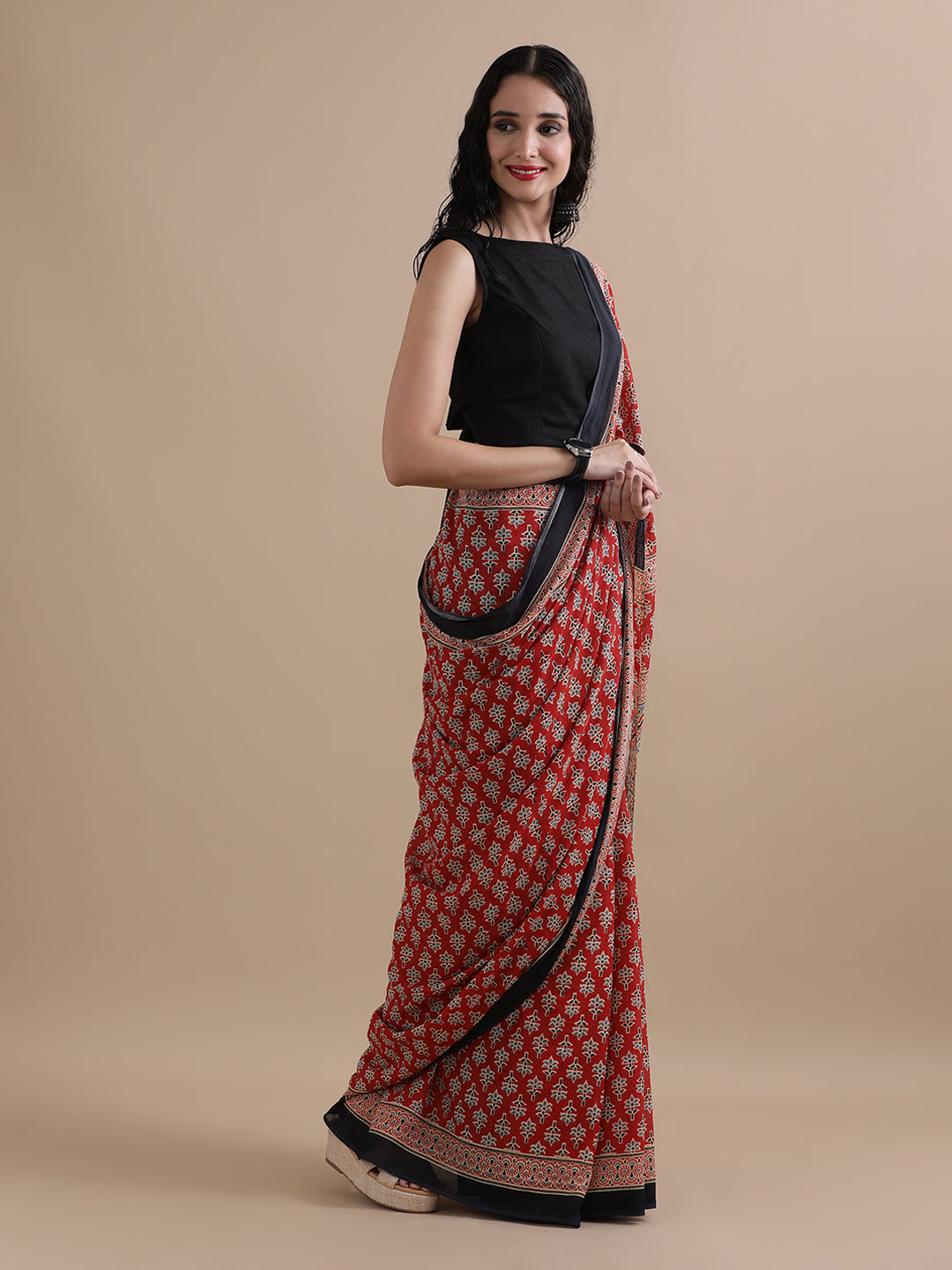 Mulmul Cotton Printed Saree