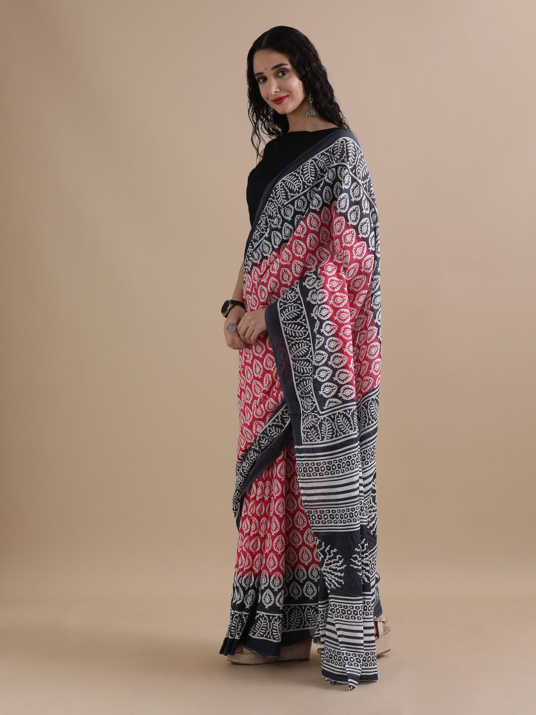 Mulmul Cotton Printed Saree