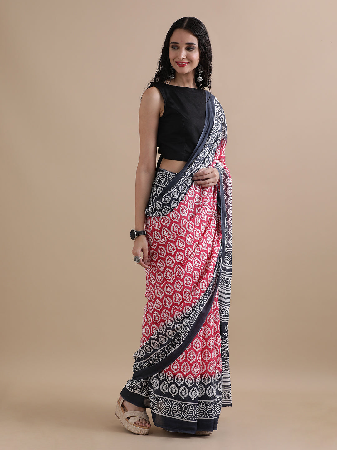 Mulmul Cotton Printed Saree