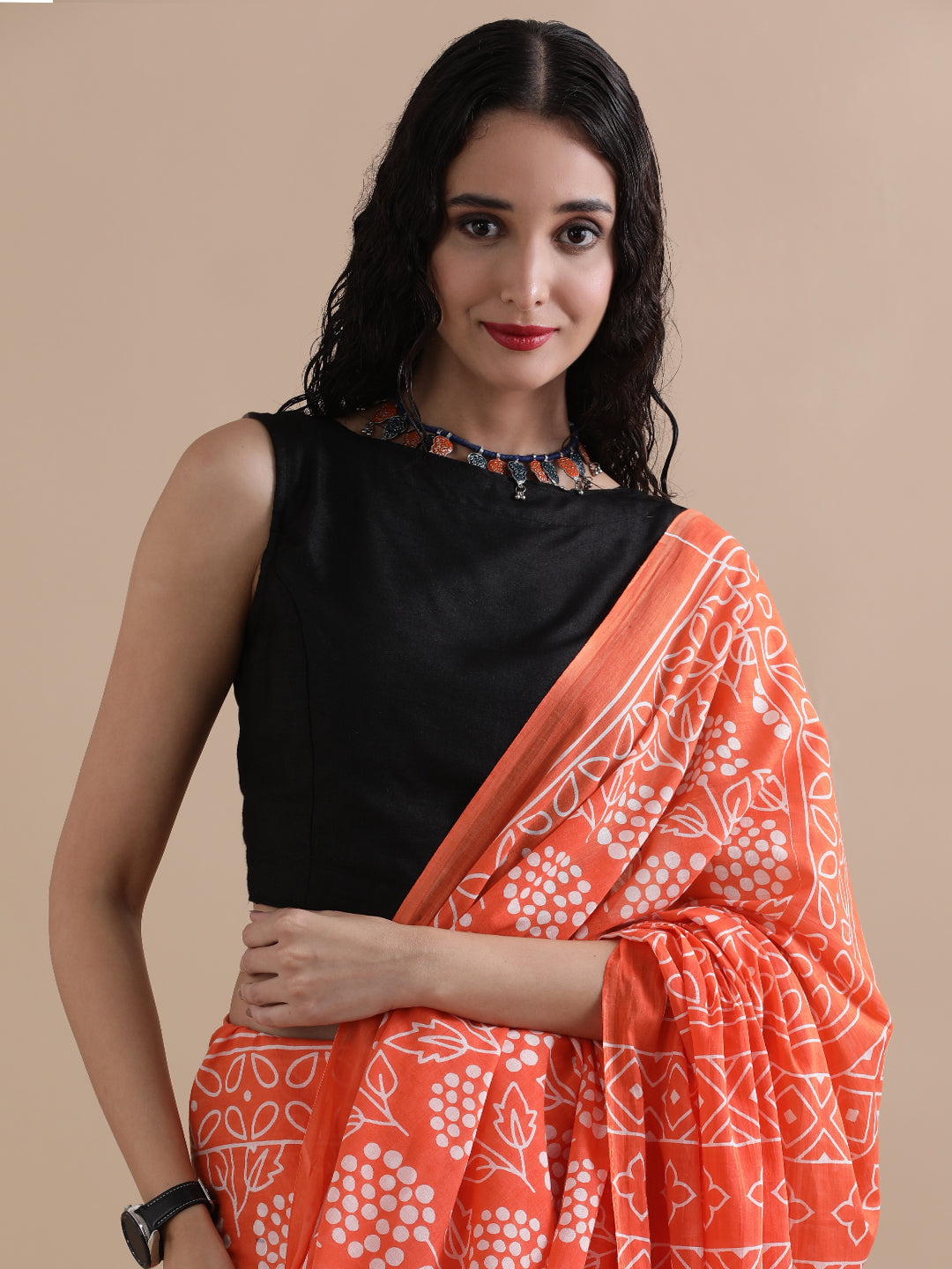 Mulmul Cotton Printed Saree