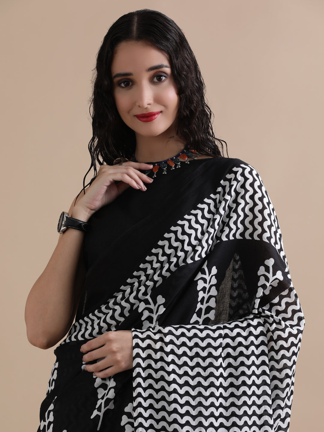 Mulmul Cotton Printed Saree