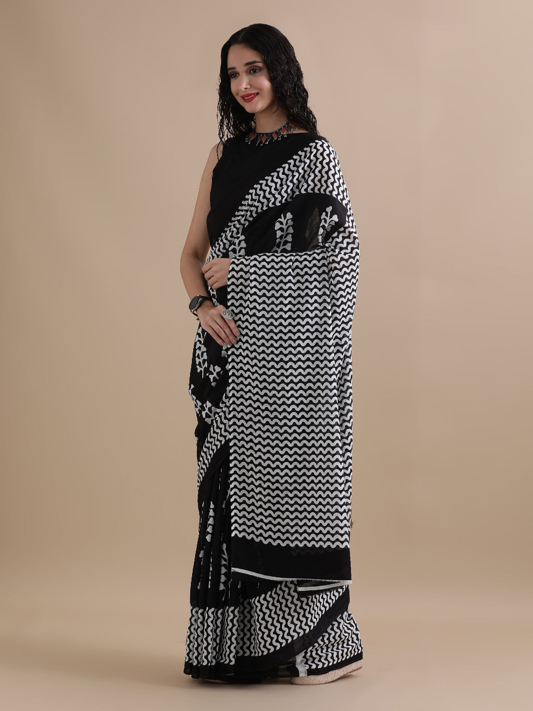 Mulmul Cotton Printed Saree