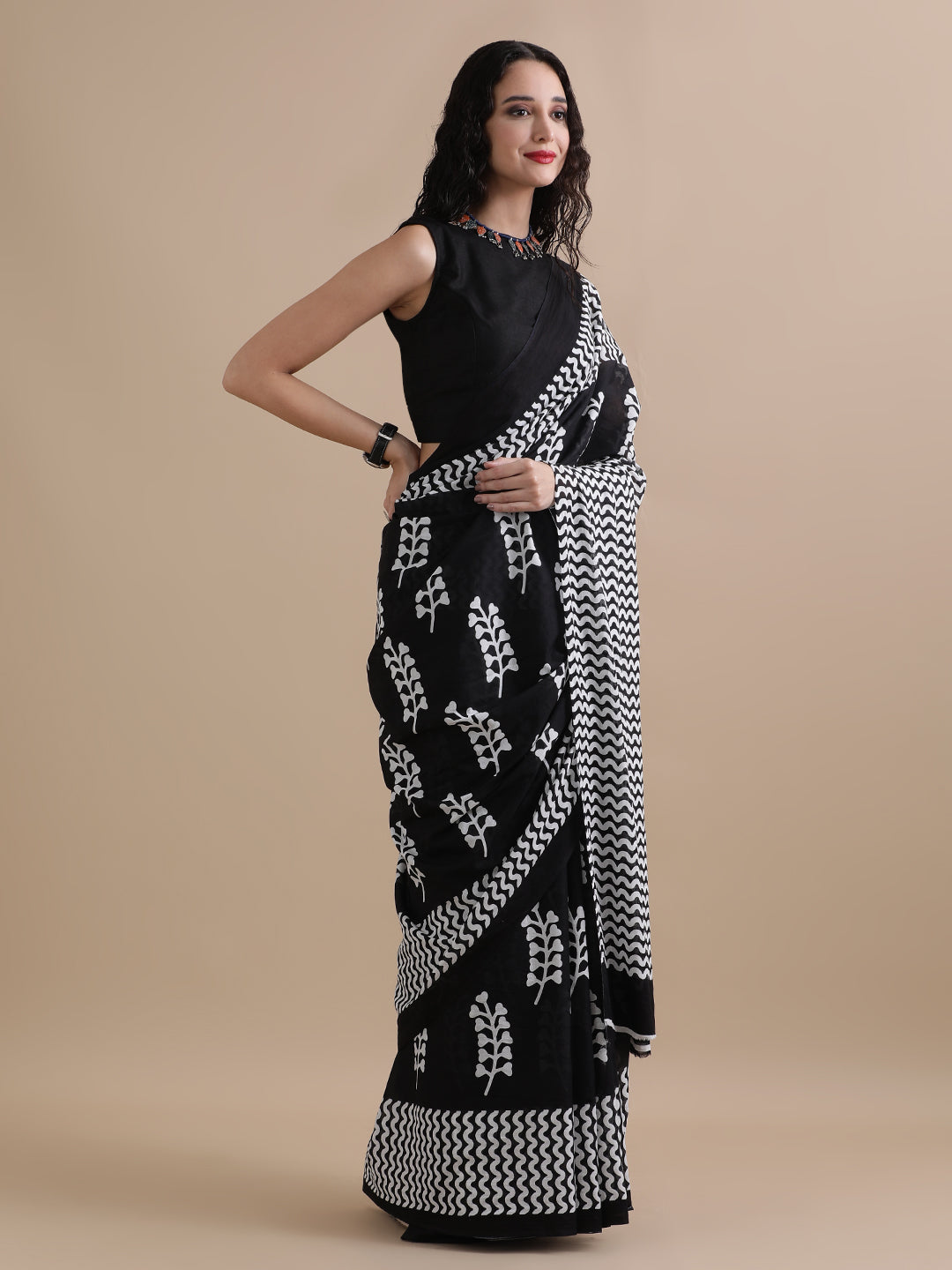 Mulmul Cotton Printed Saree