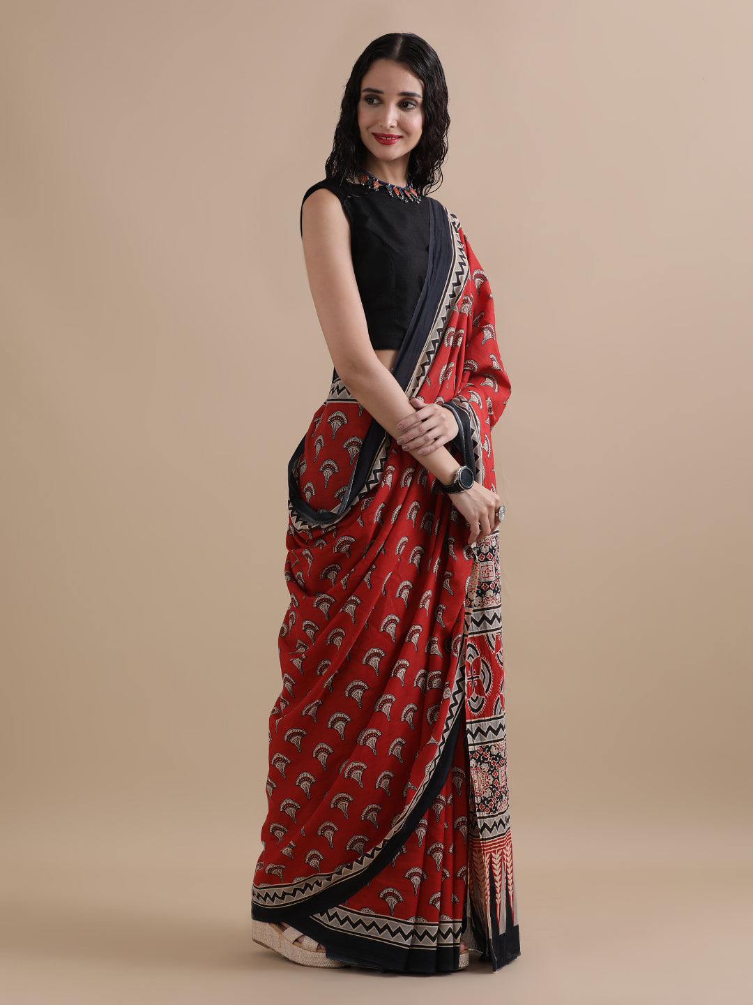 Mulmul Cotton Printed Saree