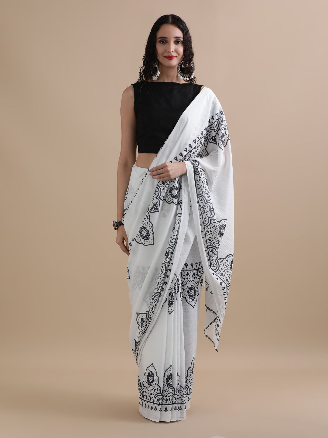 Mulmul Cotton Printed Saree