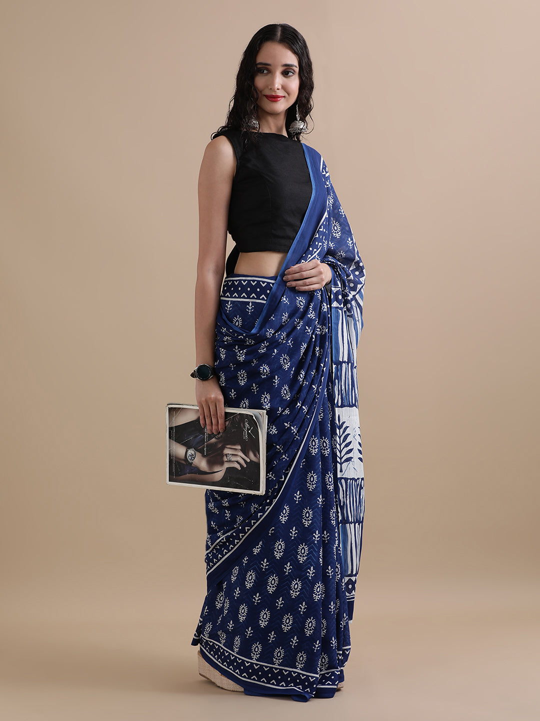 Mulmul Cotton Printed Saree