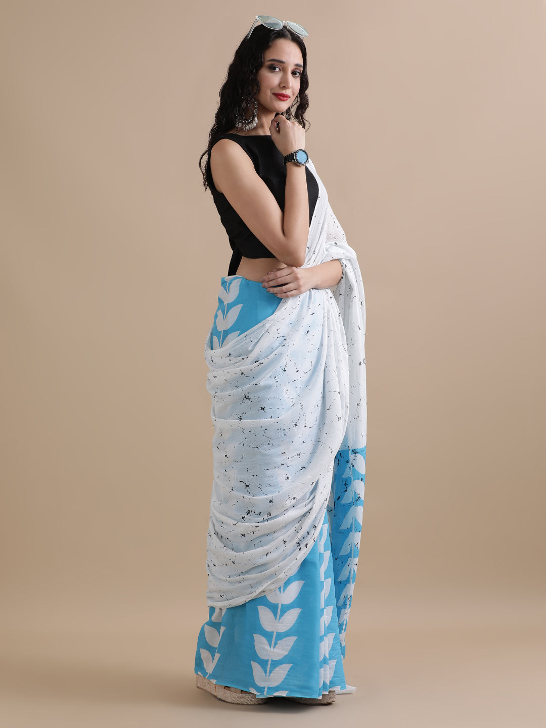 Mulmul Cotton Printed Saree