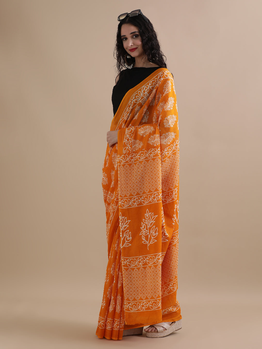 Mulmul Cotton Printed Saree