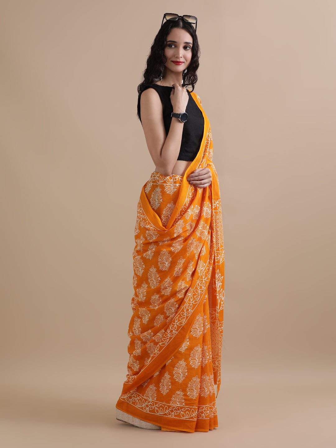 Mulmul Cotton Printed Saree