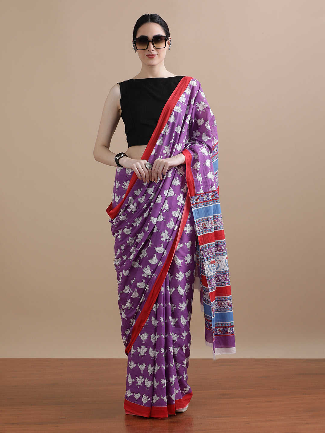 Mulmul Cotton Printed Saree