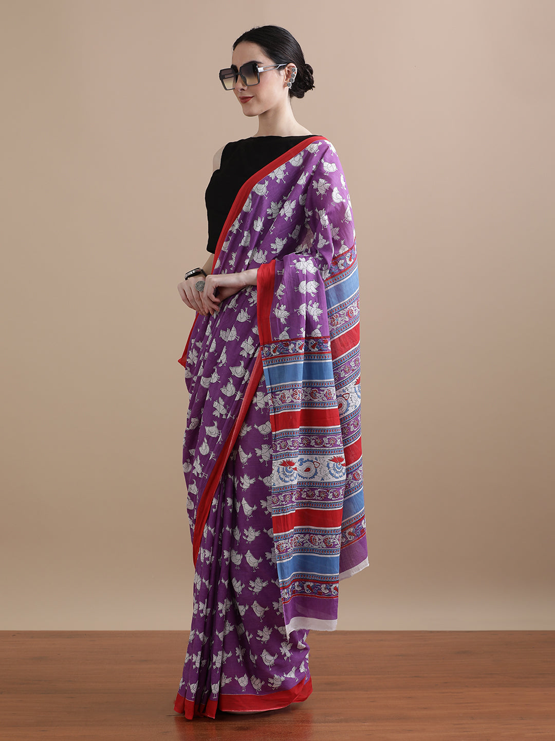 Mulmul Cotton Printed Saree