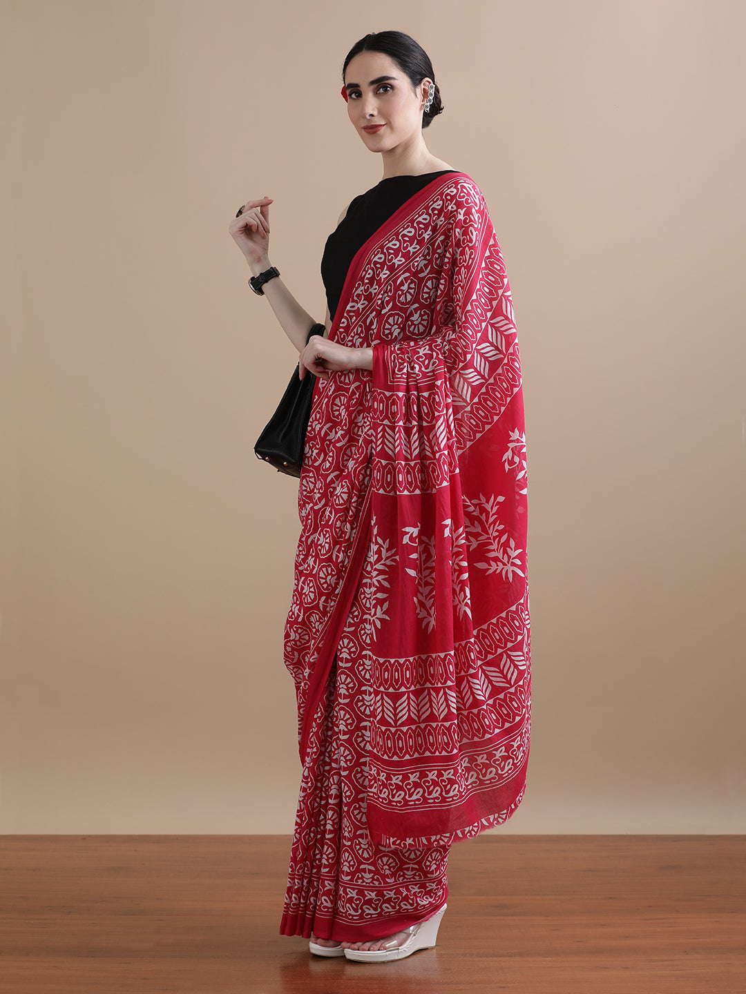 Mulmul Cotton Printed Saree