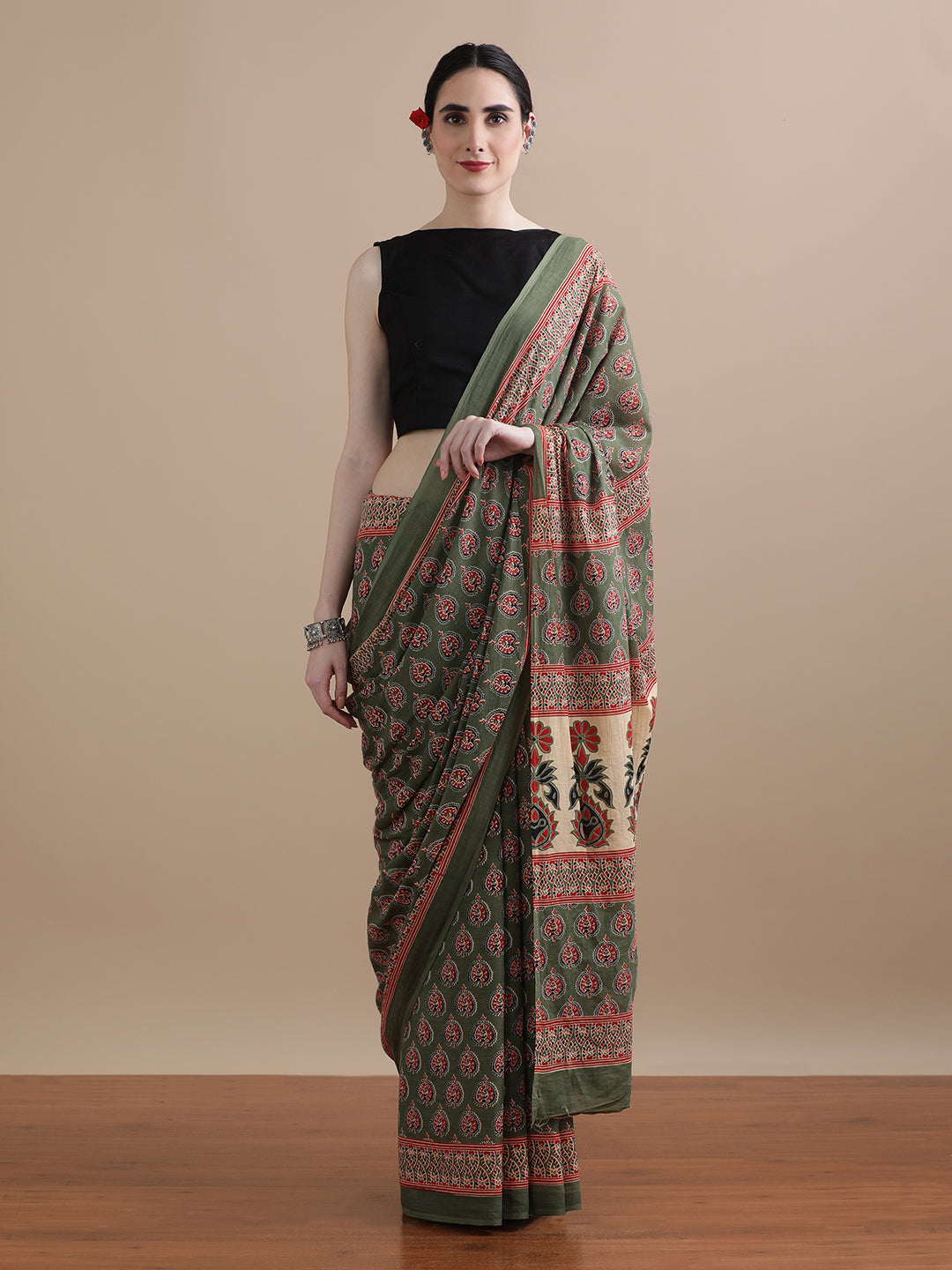 Mulmul Cotton Printed Saree