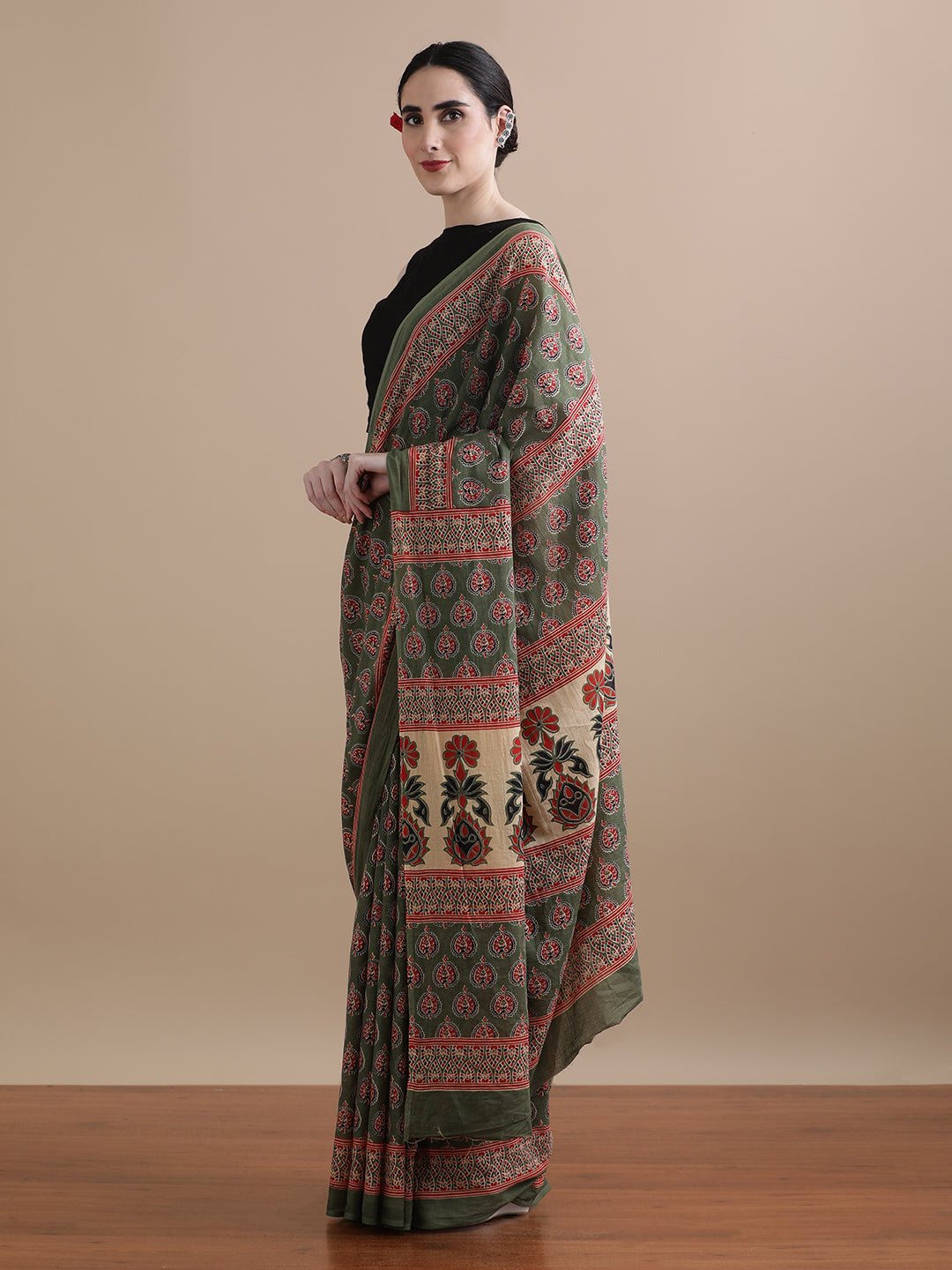 Mulmul Cotton Printed Saree