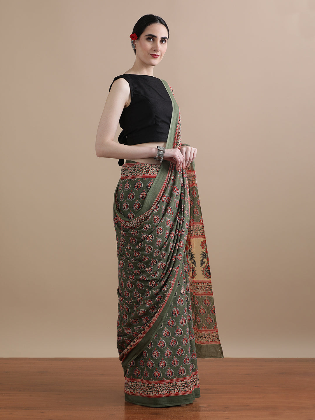 Mulmul Cotton Printed Saree