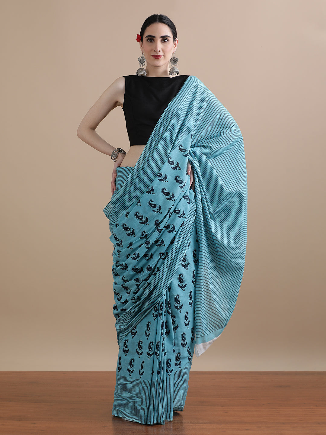 Mulmul Cotton Printed Saree