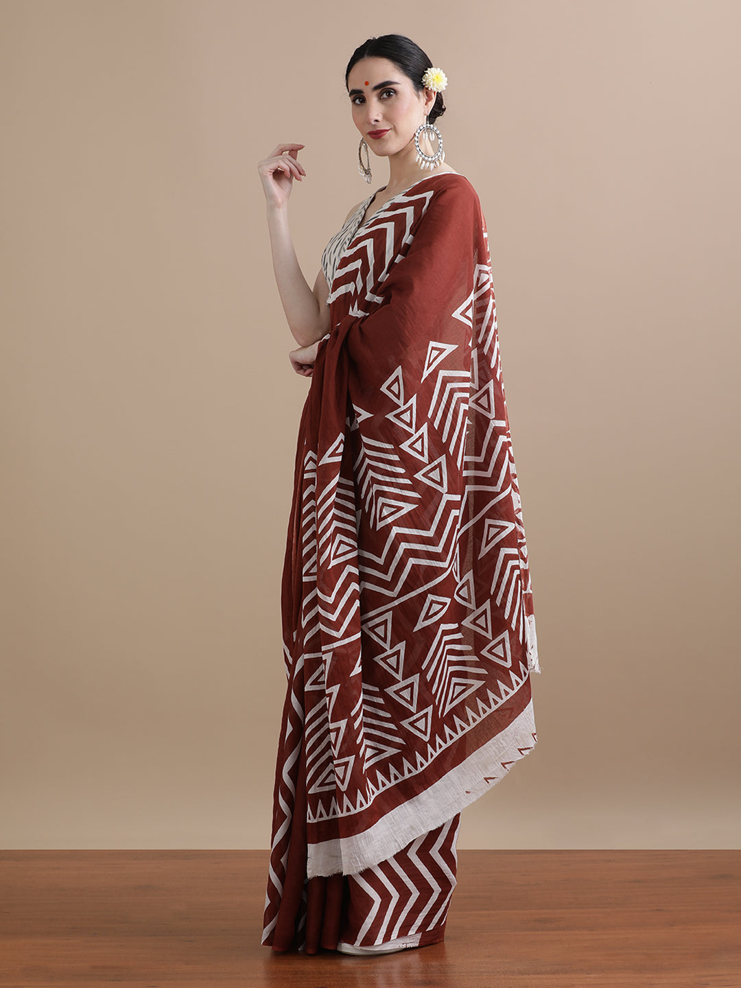 Mulmul Cotton Printed Saree