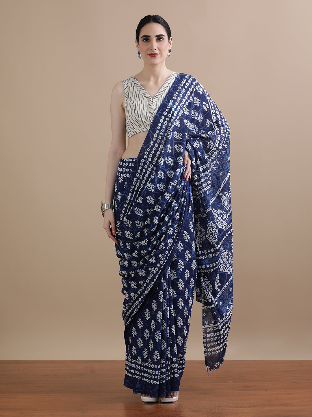 Mulmul Cotton Printed Saree