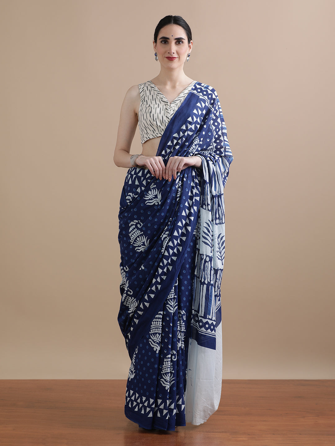 Mulmul Cotton Printed Saree