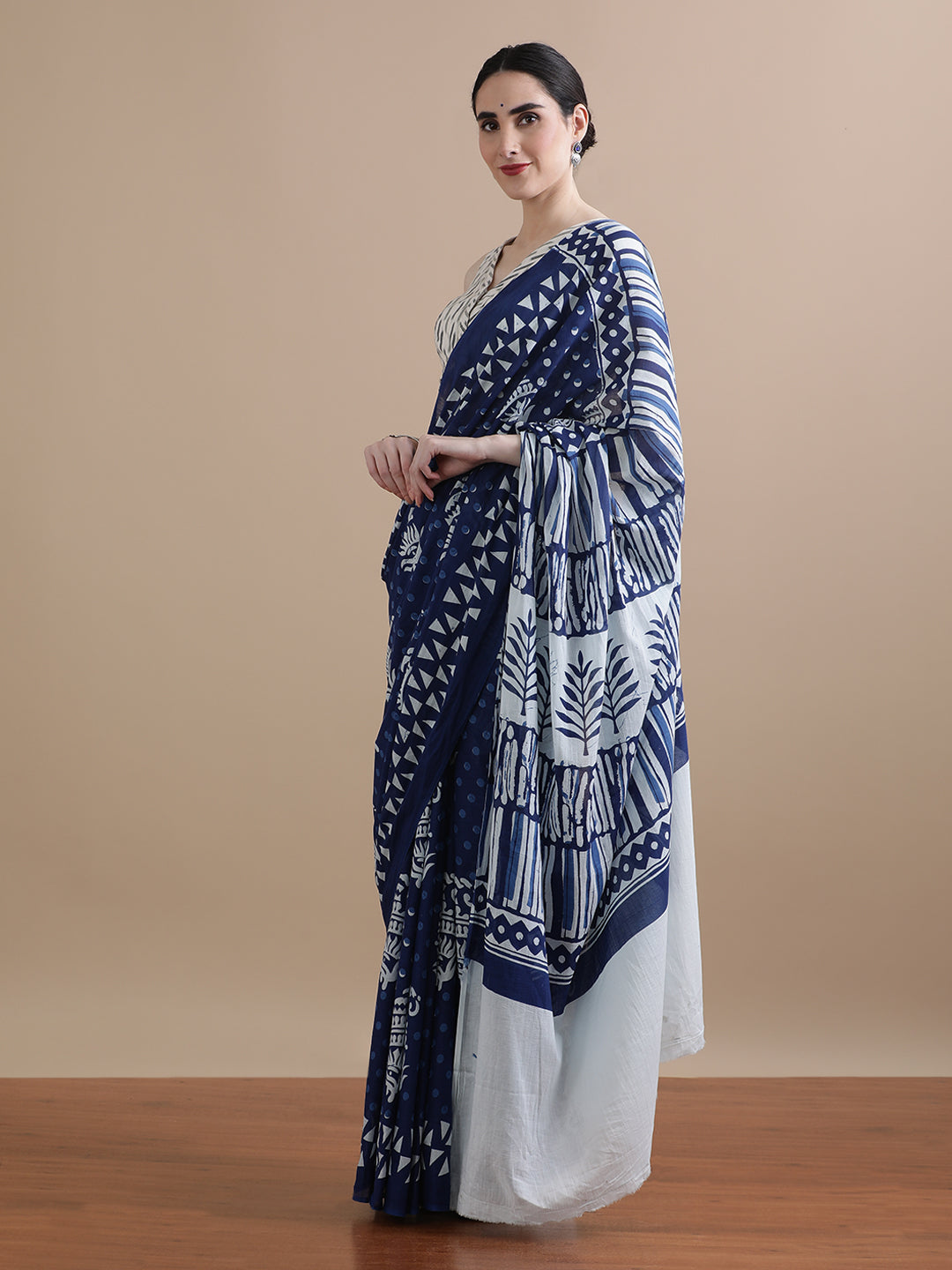 Mulmul Cotton Printed Saree