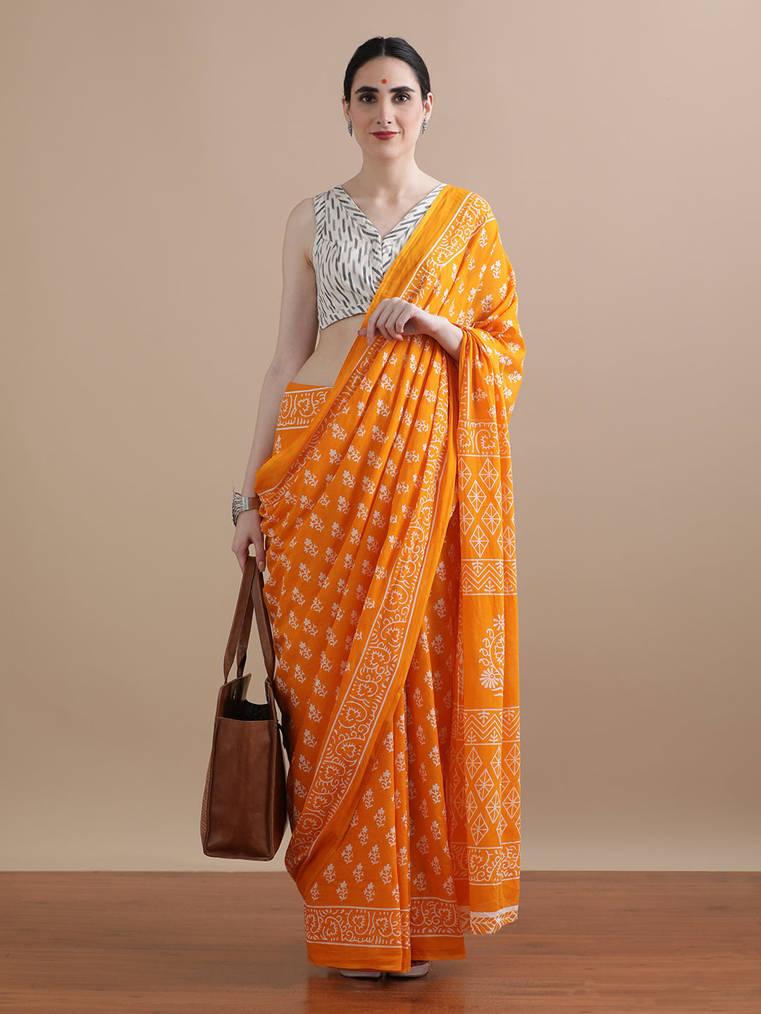 Mulmul Cotton Printed Saree