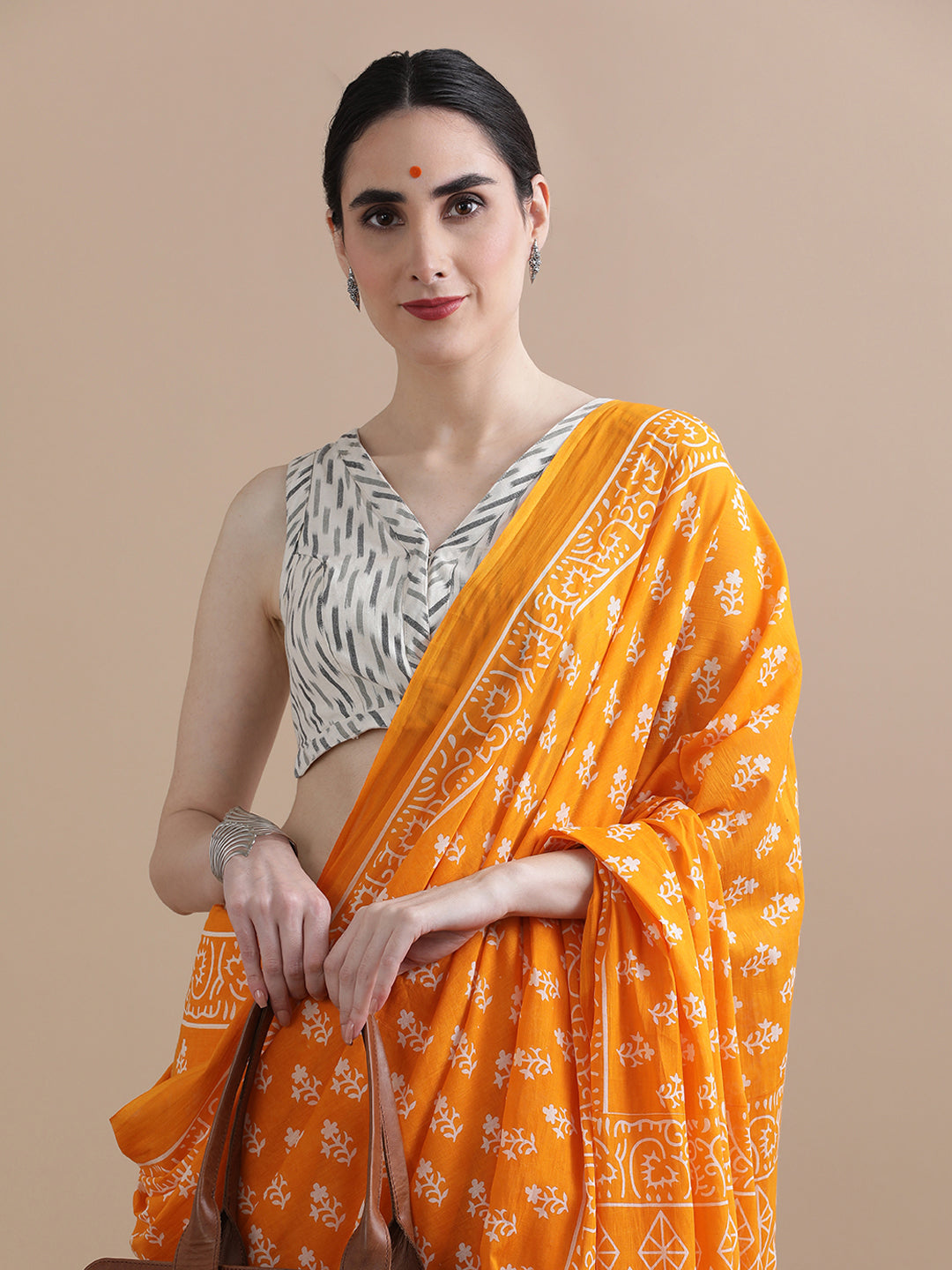 Mulmul Cotton Printed Saree