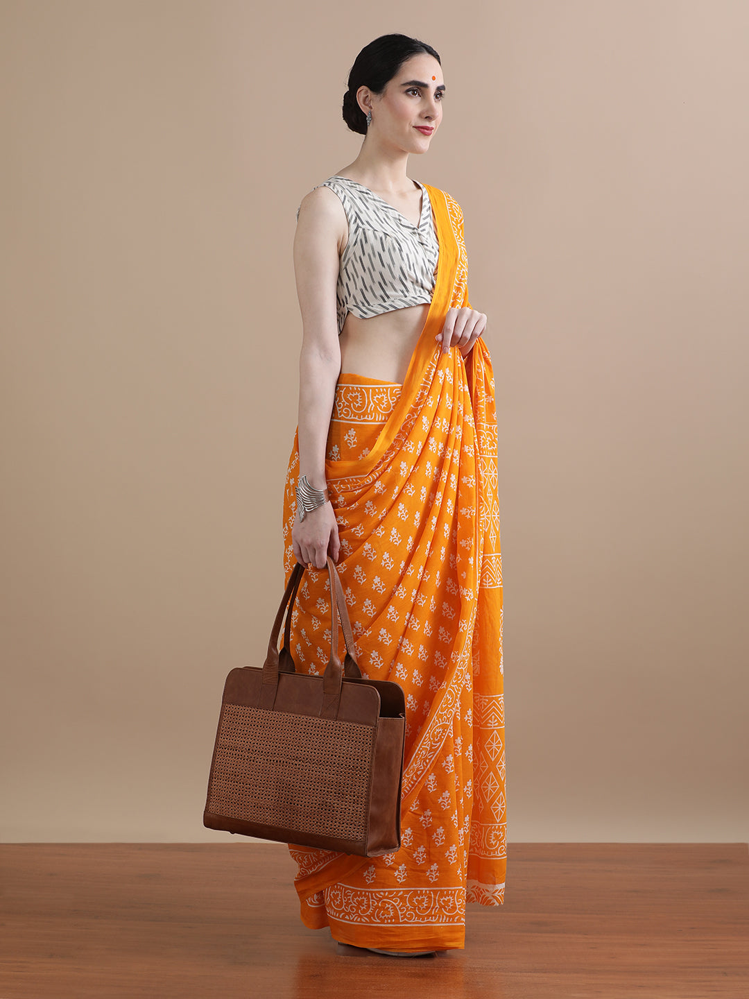 Mulmul Cotton Printed Saree