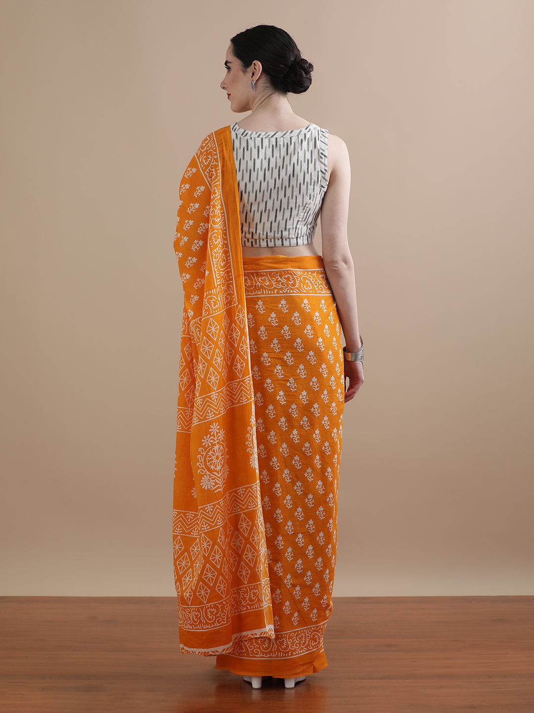 Mulmul Cotton Printed Saree