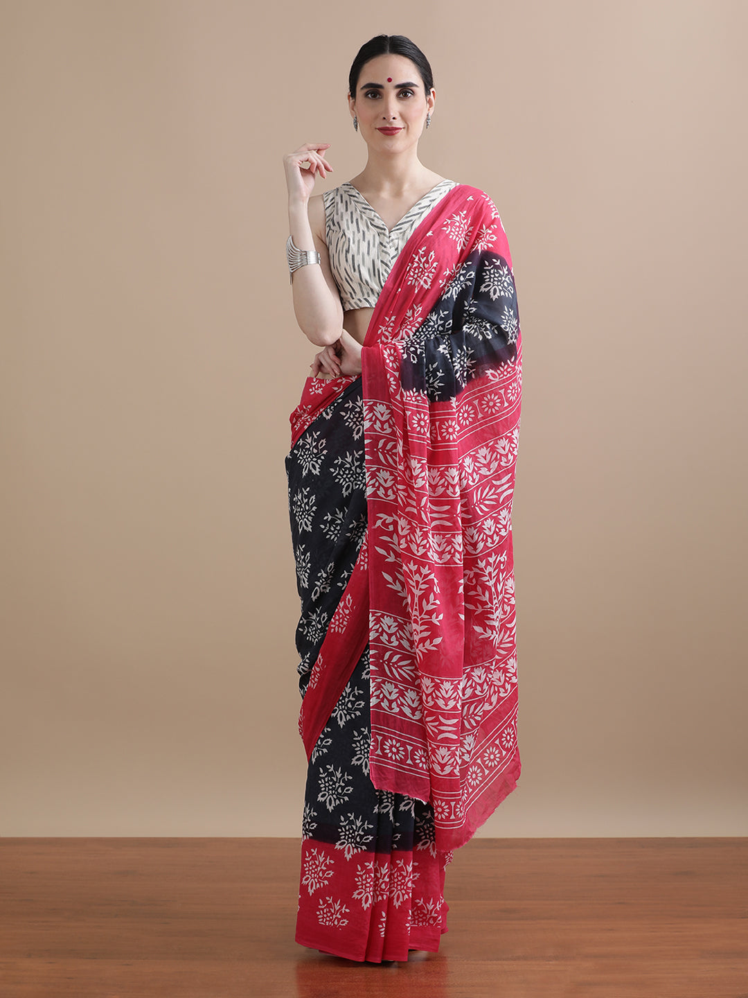 Mulmul Cotton Printed Saree