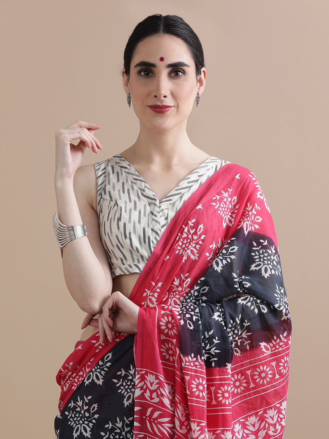 Mulmul Cotton Printed Saree