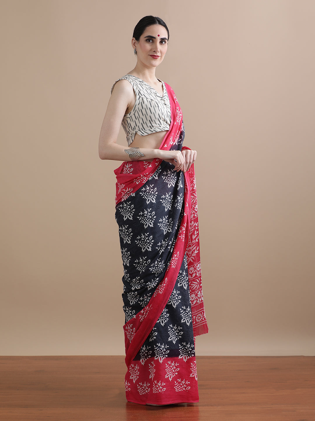 Mulmul Cotton Printed Saree