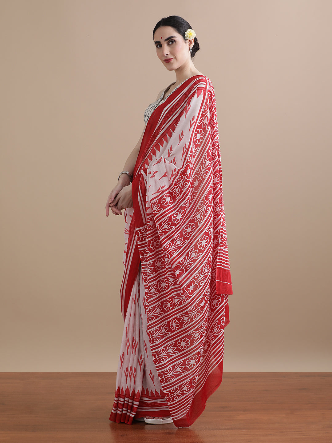 Mulmul Cotton Printed Saree