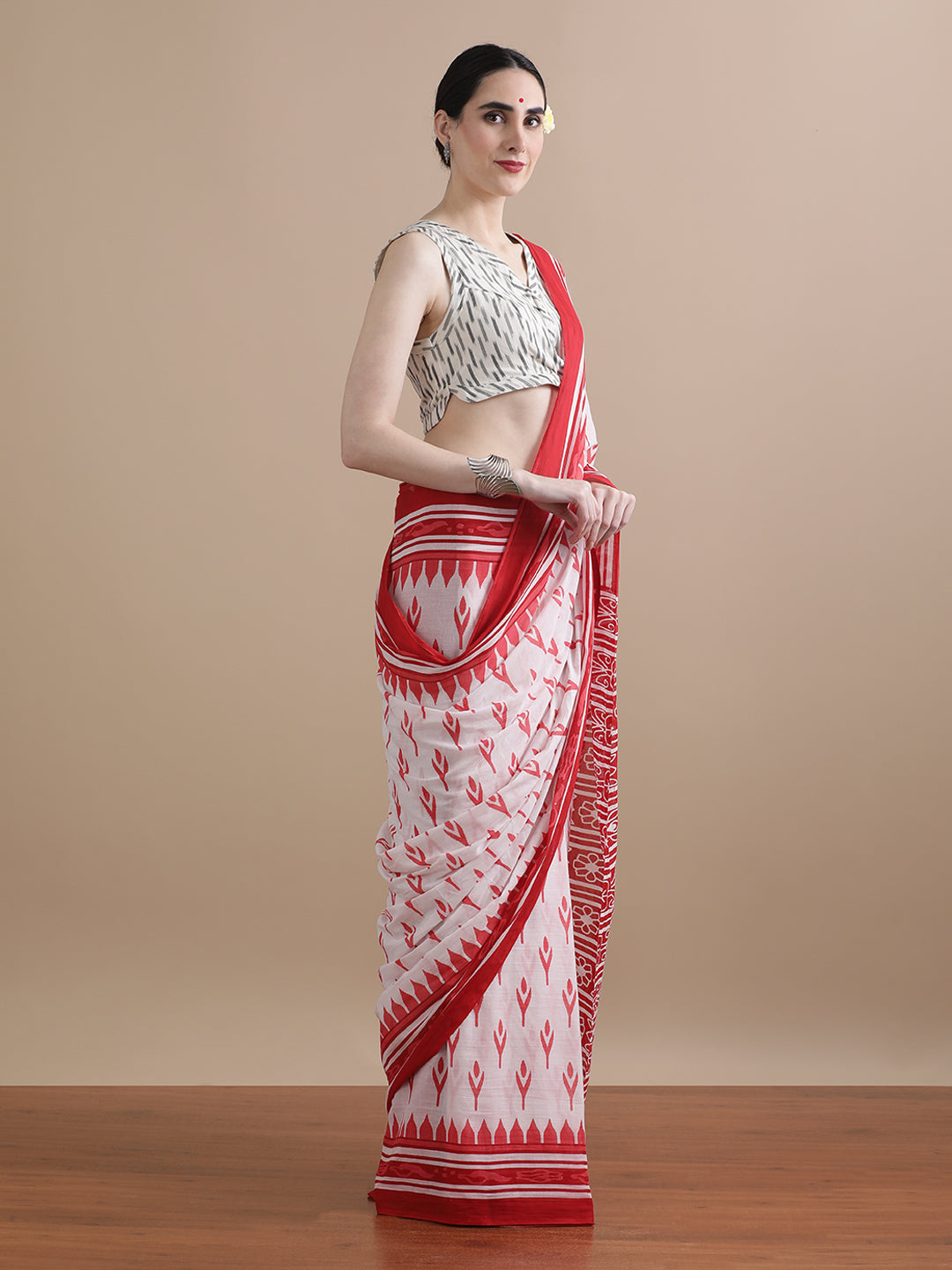 Mulmul Cotton Printed Saree