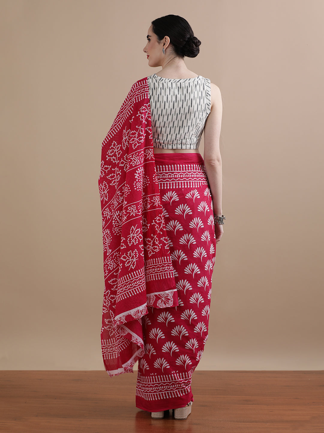 Mulmul Cotton Printed Saree